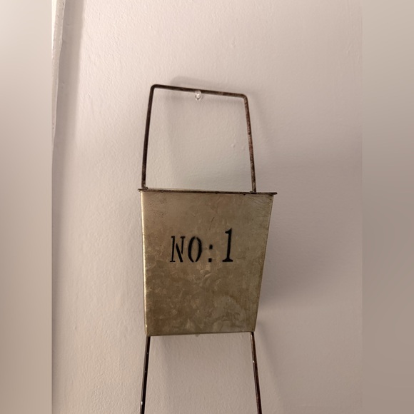 Vintage Galvanized Metal Wall Bins-Set of 3 - Picture 2 of 8